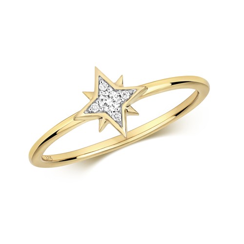 Bague femme étoile jaune 9 - femme,