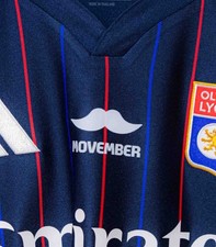 Patch Thermo OL "MOVEMBER" Football no maillot porté olympique Lyonnais Vs BREST