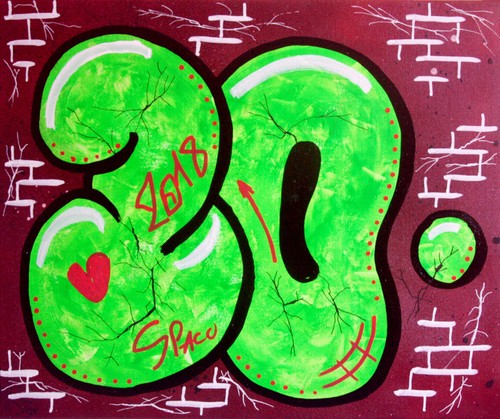 Graffiti spaco tableau - graffiti,