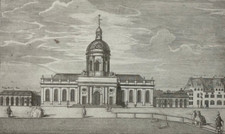 CATHEDRALE BERLIN Dom Kirche GRAVURE Schleuen ALLEMAGNE Prospect der XVIII°