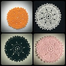 napperon au crochet nombreuses couleurs 9,5 cm (modèle n° 8)