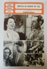 CARTE FICHE CINEMA 1937 NAPLES AU BAISER DE FEU Viviane Romance Tino Rossi Miche