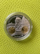 1 Médaillepièce argent pur 999 millième ornement or pur 2000 ans d histoire