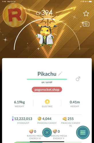 Shiny pikachu prof willow - pikachu,