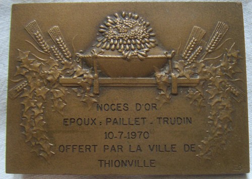 Med01858 medaille plaque - med01858,