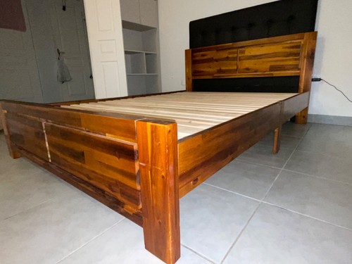 Cadre lit bois acacia - cadre,