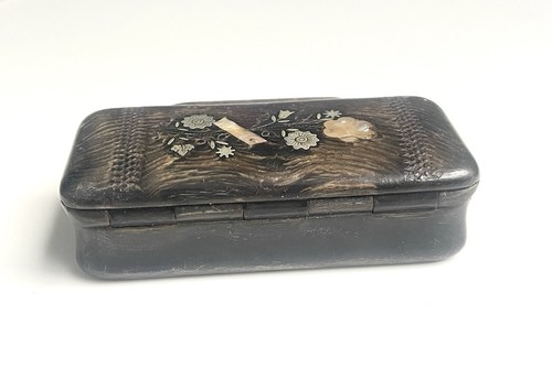 Ancien boîte bois marqueterie - ancien,
