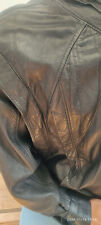 VESTE CUIR veritable vintage femme moto annee 80 made france 