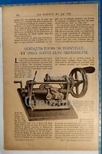 MACHINE A REPRODUCTION DE CLES YALE  1920 article document clipping