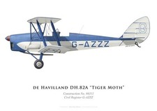 Print DH.82 Tiger Moth, G-AZZZ