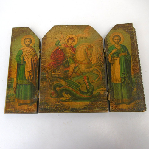Icone triptyque grec - triptyque,