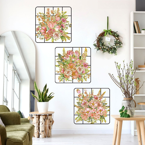 Stickers floraux salon - stickers,