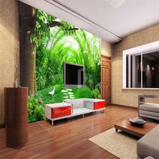 Pavillon de longs vert 3D Plein Mur Mural Photo Papier Peint Impression Maison D