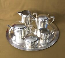 service café thé CHRISTOFLE métal argenté Plateau ovale 51x41 Théière Cafetière