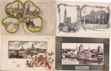 Lot de 4 cartes postales
