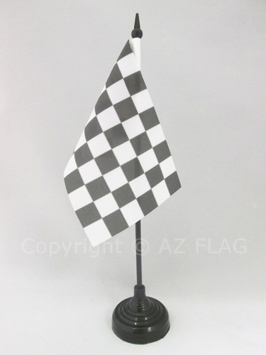 Drapeau table damier noir - table,