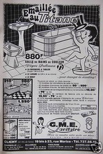 PUBLICITÉ GME SALLE DE BAINS DE COULEUR VEGAS PULLMAN ÉMAILLÉE AU TITANE 