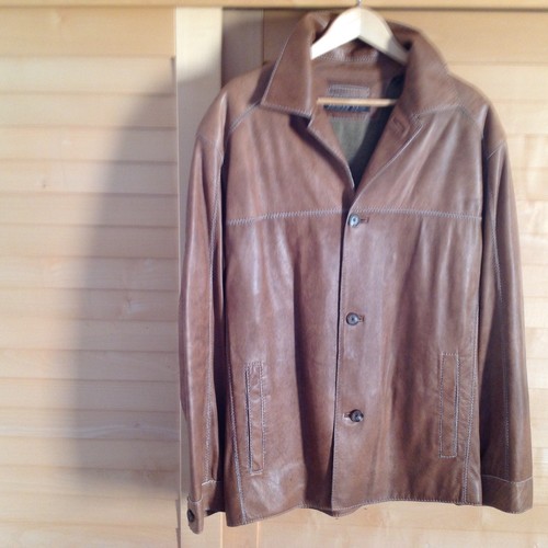 Veste cuir agneau marron - veste,