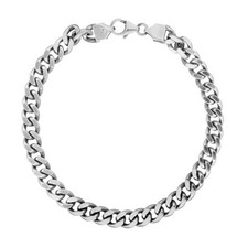 Silverly Argent Sterling 6 mm Chaîne Rolo Bracelet, 20 cm