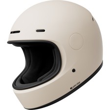Casque De Moto Rétro S - John Doe JD/ONE Gelé Blanc Cassé - Biker Classique