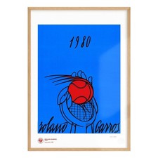 Roland Garros - Tennis - 1980-  AFFICHE POSTER Officielle 70x100 Cm
