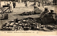 CPA AK MAROC MEKNES Marchands