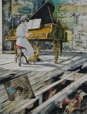 Daniel AUTHOUART - Estampe originale - Lithographie - Sonate