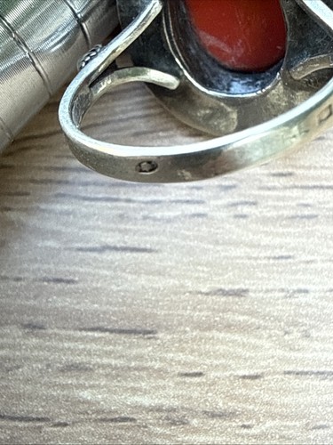 Bague réglable corail - , rouge