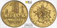 France - Piefort 10 francs or 1977 Mathieu - PCGS SP68
