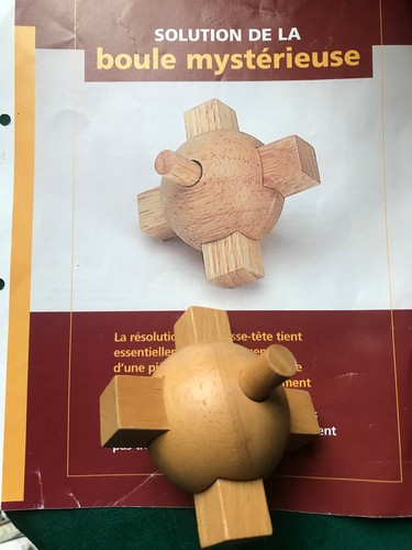 Jeu casse tete - casse, bois/
