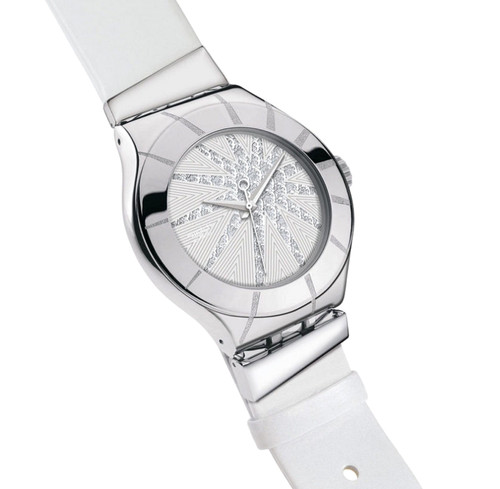 Swatch montre femme acier - montre,