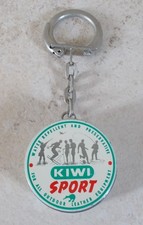 Vintage shoe polish Keyring key chain KIWI SPORT France metal 1980s antique