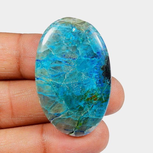 Cabochon shattuckite bleu - , vert