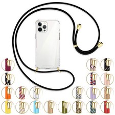 Collier (O) pour Apple iPhone 12 Pro Max Coque avec cordon Etui Case Couverture