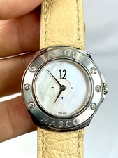 SUPERBE MONTRE MASCOT LALIQUE FOND NACRE DIAMANTS QUARTZ ETAT POCHE NEUF WATCH