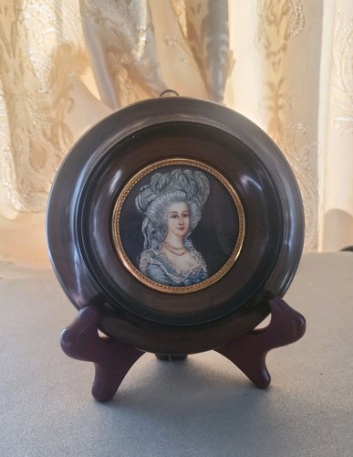 Ancien miniature portrait - ancien,