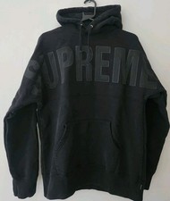 Sweat À Capuche Noir FW14 Supreme Taille M Rare Pullover