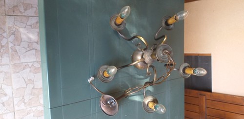 Lustre étain branches - étain,