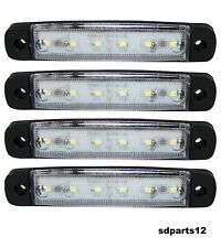 4 Feux de Gabarit Blanc 12V LED Position Avant Camion Fourgon Camping-car E13