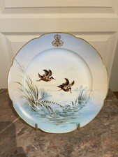 Ancienne Assiette Porcelaine Sèvres Lahore & Panier XIXème 19ème Chasse Canard