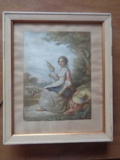 Gravure ancienne en couleurs