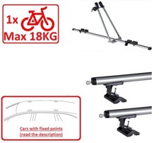 Barres de Toit M015/A130 + Vélo Rack pour 1 Mercedes Classe C W204 Coupé