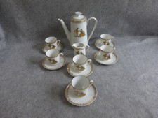 service à café en porcelaine bavaria,winterling,scénes romantique