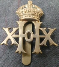 Insigne militaire 20th Hussars Regiment – REF 5313 – Cavalerie UK vintage