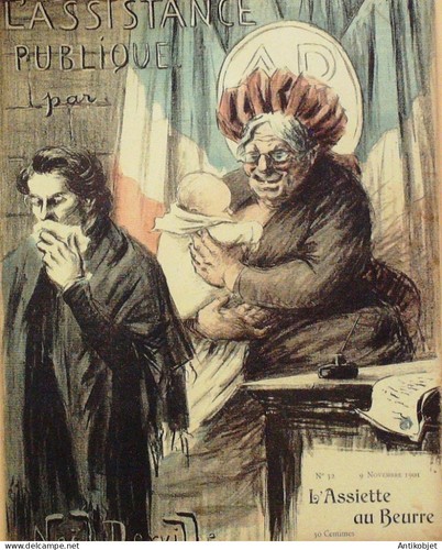 Assiette beurre 1901 - l'assiette, au