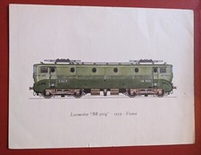 Gravure Locomotive "BB 9004", 1952, France. XXe siècle 