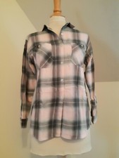 Chemise ou surchemise  femme, Vintage,  à carreaux ff Roses et noirs  T.38/40.