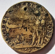 LOUIS XIII - Jeton royal de 1620 - Cuivre - Rattachement du Béarn à la France