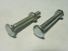 NOS 2 boulons vis tète ronde méplat vintage ancien stock vis 5x35 mm collet