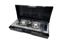 Cuisinière à gaz portable avec 2 brûleurs AMIG 2,2 KW B-WARE